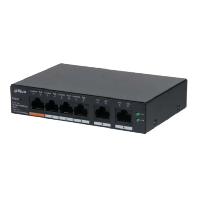 SWITCH DAHUA DH-CS4006-4GT-60 4 PUERTOS POE GIGA - 2 GLAN