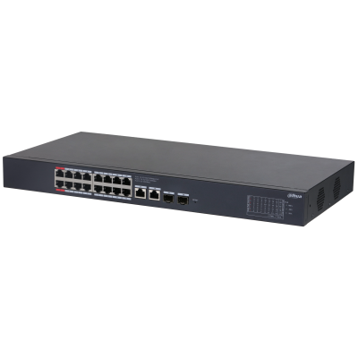 SWITCH DAHUA DH-CS4220-16GT-13 - 18 PUERTOS - 16 POE - 2GLAN - 2SFP
