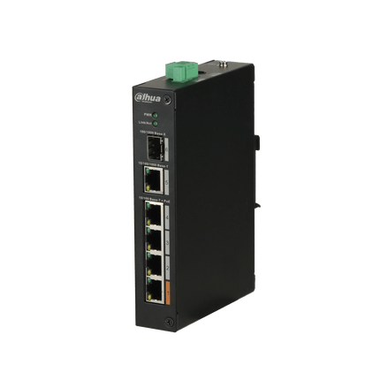 SWITCH DAHUA DH-PFS3106-4T - 5 LAN + 1 FTP -12V