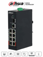 SWITCH DAHUA DH-PFS3110-8ET96 - 8 POE - 96W + 1 GIGABIT LAN + 1 FSP