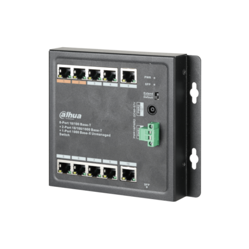 SWITCH DAHUA DH-PFS3111-8ET-96-F - 8POE + 2GLAN + 1 SFP