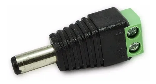 PLUG ALIMENTACION MACHO CON TORNILLO 5,5MM/2,1MM