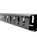 ORGANIZADOR DE CABLE 2U DE RACK DE 5 ANILLOS DE METAL C/TAPA METAL