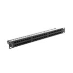 PATCHERA RACK CAT5 PATCH PANEL 24 PORTS. / 24 X UNSHIELDED RJ45 JACKS. / 6 PORTS AS AN UNIT. / 1U 19"  KRONE&110 DUAL IDC