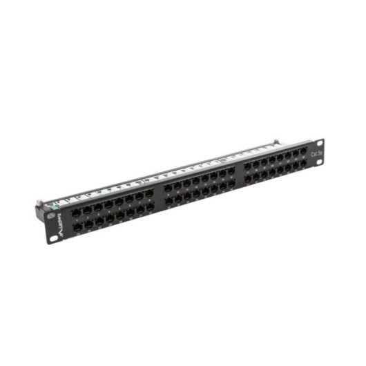 PATCHERA RACK CAT5 PATCH PANEL 24 PORTS. / 24 X UNSHIELDED RJ45 JACKS. / 6 PORTS AS AN UNIT. / 1U 19"  KRONE&110 DUAL IDC