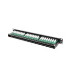 PATCHERA RACK CAT5 PATCH PANEL 24 PORTS. / 24 X UNSHIELDED RJ45 JACKS. / 6 PORTS AS AN UNIT. / 1U 19"  KRONE&110 DUAL IDC