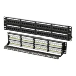 PATCHERA RACK CAT6 PATCH PANEL 48 PORTS. / 48 X UNSHIELDED RJ45 JACKS. / 6 PORTS AS AN UNIT. / 2U 19"  KRONE&110 DUAL IDC