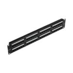 PATCHERA RACK CAT6 PATCH PANEL 48 PORTS. / 48 X UNSHIELDED RJ45 JACKS. / 6 PORTS AS AN UNIT. / 2U 19"  KRONE&110 DUAL IDC