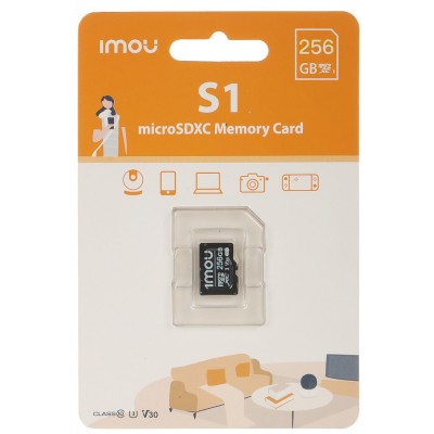 MEMORIA MICROSD IMOU ST2-256-S1 / 256GB CLASE 10 U3 V30 3D TLC/QLC NAND FLASH
